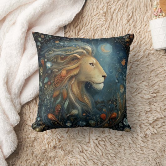 Leo Lion Zodiac Astrology Celestial Birthday クッション (ブランケット)