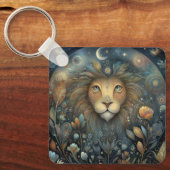 Leo Lion Zodiac Astrology Mystical Birthday キーホルダー (正面)