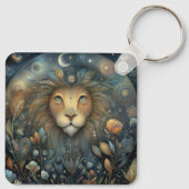 Leo Lion Zodiac Astrology Mystical Birthday キーホルダー (裏面)