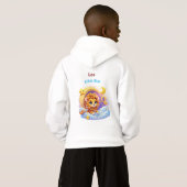 Leo Little Star Zodiac Kids Hoodie Pullover (裏面フル)