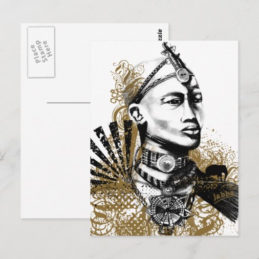 Leo Maasai Man ポストカード (正面/裏面)