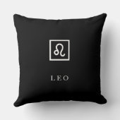 Leo – Minimalist Zodiac Decorative Pillow クッション (裏面)