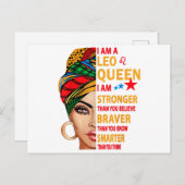 Leo queen I am stronger funny birthday gift for Le シーズンポストカード (正面/裏面)