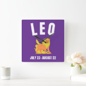 Leo star sign スクエア壁時計 (ホーム)
