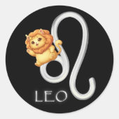 Leo Sticker ラウンドシール (正面)