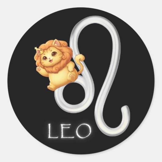 Leo Sticker ラウンドシール (正面)