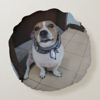 Leo the sweet and friendly jack russell ラウンドクッション