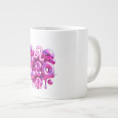 Leo Typography Pink Bubble Letters Mug ジャンボコーヒーマグカップ (正面右)