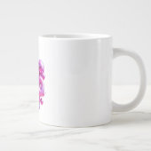 Leo Typography Pink Bubble Letters Mug ジャンボコーヒーマグカップ (右)