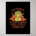 Leo Woman Zodiac Sign July August Birthday ポスター<br><div class="desc">Leo Woman Zodiac Sign July August Birthday</div>