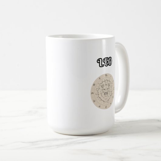 leo zodiac コーヒーマグカップ (正面右)
