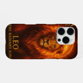 Leo Zodiac Art – Fiery Lion of Confidence iPhoneケース (裏面横)