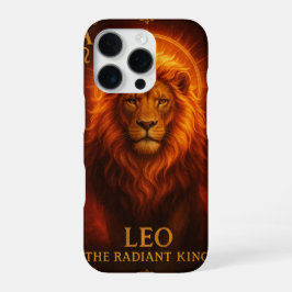 Leo Zodiac Art – Fiery Lion of Confidence iPhone 16 Proケース