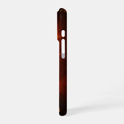 Leo Zodiac Art – Fiery Lion of Confidence iPhoneケース (左側面)