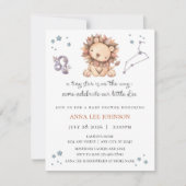 Leo Zodiac Baby Shower Invitation シーズンカード (正面)
