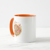 Leo Zodiac Floral Heart Mug – Regal Astrology Gift マグカップ (正面左)