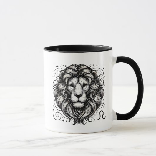 Leo Zodiac Lion Astrology Gift マグカップ (右)