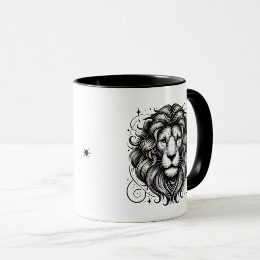 Leo Zodiac Lion Astrology Gift マグカップ (正面右)