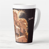 Leo Zodiac Mug Personalized Astrology Gift カフェラテマグ (右アングル)