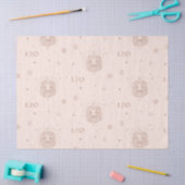 Leo Zodiac Pattern in Brown and Burgundy 薄葉紙 (クラフト)