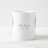 Leo Zodiac Personalized Name & Birth Date ジャンボコーヒーマグカップ (正面)