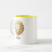 Leo Zodiac Sign Astrology Birthday Coffee Mug ツートーンマグカップ (正面左)
