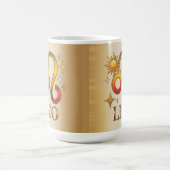 Leo Zodiac Sign Glyph Morphing Mug モーフィングマグカップ (中央)