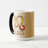 Leo Zodiac Sign Glyph Morphing Mug モーフィングマグカップ (正面左)