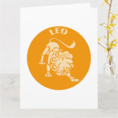 Leo, Zodiac Sign, Horoscope, Astrology カード (黄色い花)
