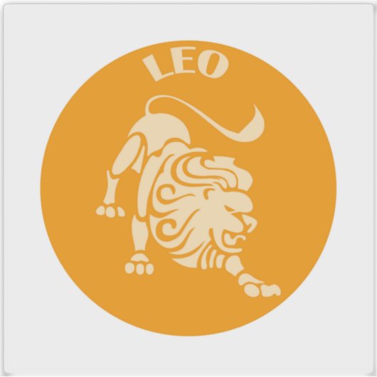 Leo, Zodiac Sign, Horoscope, Astrology シール (正面)