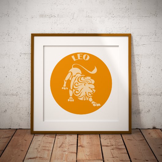 Leo, Zodiac Sign, Horoscope, Astrology フォトプリント