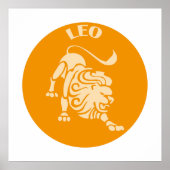 Leo, Zodiac Sign, Horoscope, Astrology ポスター (正面)
