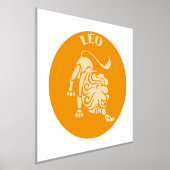 Leo, Zodiac Sign, Horoscope, Astrology 箔ポスター (レイダウン)