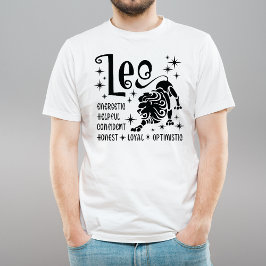 Leo Zodiac Sign Horoscope  Personality Traits    Tシャツ