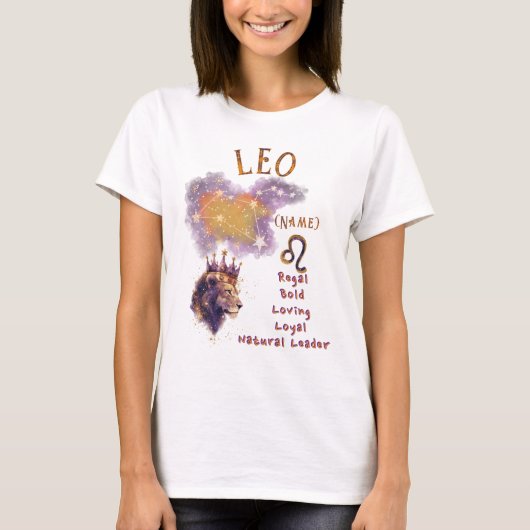 Leo Zodiac Sign T-shirt *1 Tシャツ (正面)