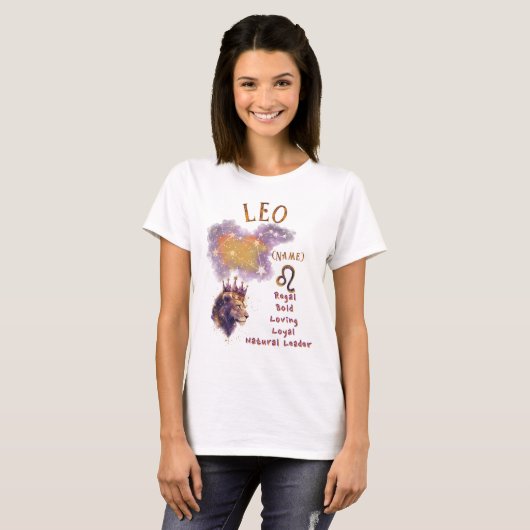Leo Zodiac Sign T-shirt *1 Tシャツ (正面フル)