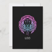 Leo Zodiac Sign The Lion Design Birthday Gift 招待状 (正面)