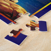 Leo Zodiac Sign Under a Starry Sky ジグソーパズル (側面)