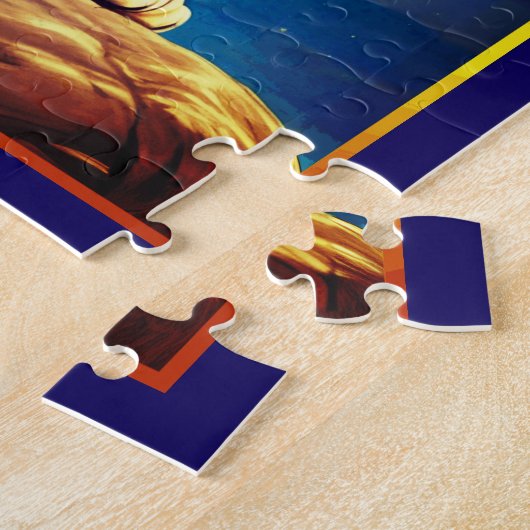 Leo Zodiac Sign Under a Starry Sky ジグソーパズル (側面)