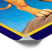 Leo Zodiac Sign Under a Starry Sky ポスター (角)