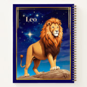 Leo Zodiac Sign Under a Starry Sky Journal  ノートブック (裏面)