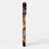Leo Zodiac sign with golden majesty iPhoneケース (右側面)