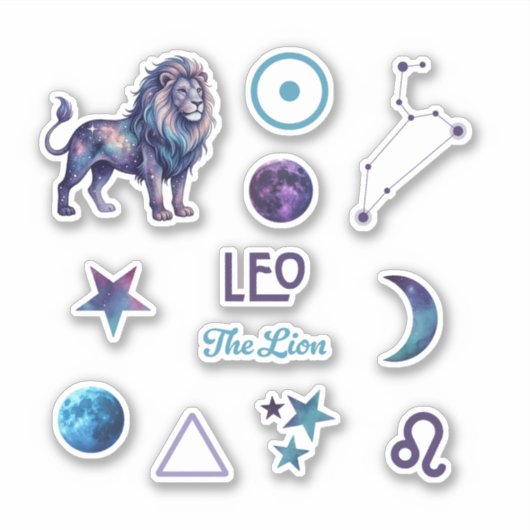 Leo Zodiac Sticker Collection シール (正面)