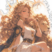 Leo Zodiac Sticker Personalized Astrology Gift シール (正面)