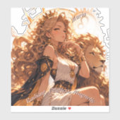 Leo Zodiac Sticker Personalized Astrology Gift シール (シート)