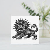 Leo Zodiac Sun‑Mane Lion | BurnsInHell 招待状 (スタンド正面)