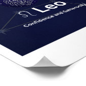 Leo Zodicサインのシール ポスター (角)