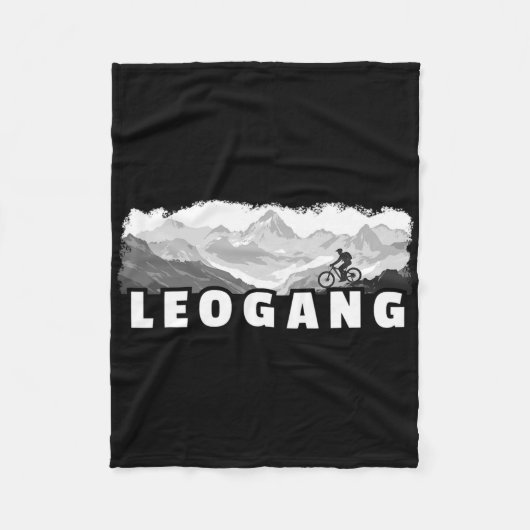 Leogang Austria Mountain Biking Mtb Cycling  フリースブランケット (正面)