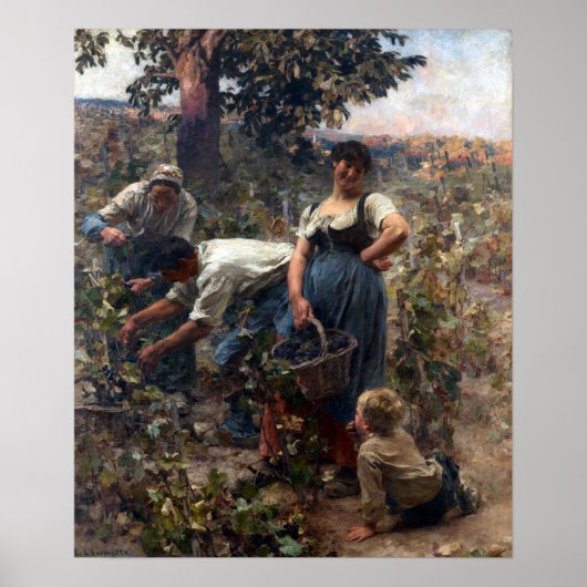 Léon Augustin Lhermitte The Grape Harvest ポスター (正面)