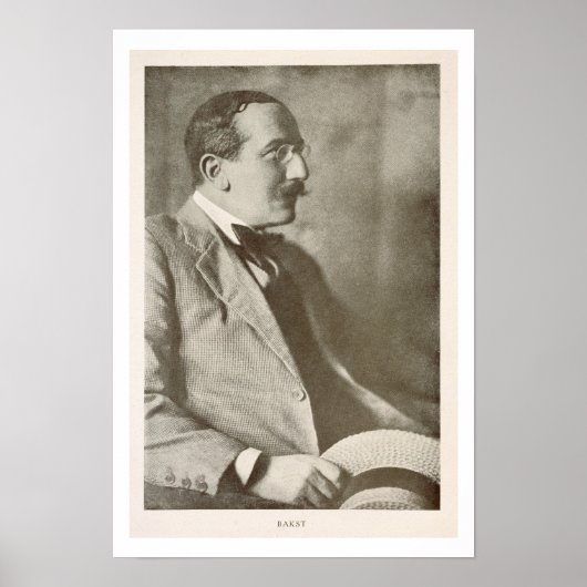 Leon Bakst (1866-1924)、画家、ロシアのポートレート ポスター (正面)